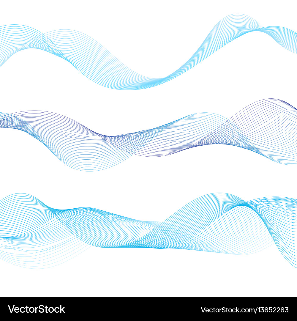 Abstract Linear Waves vector image