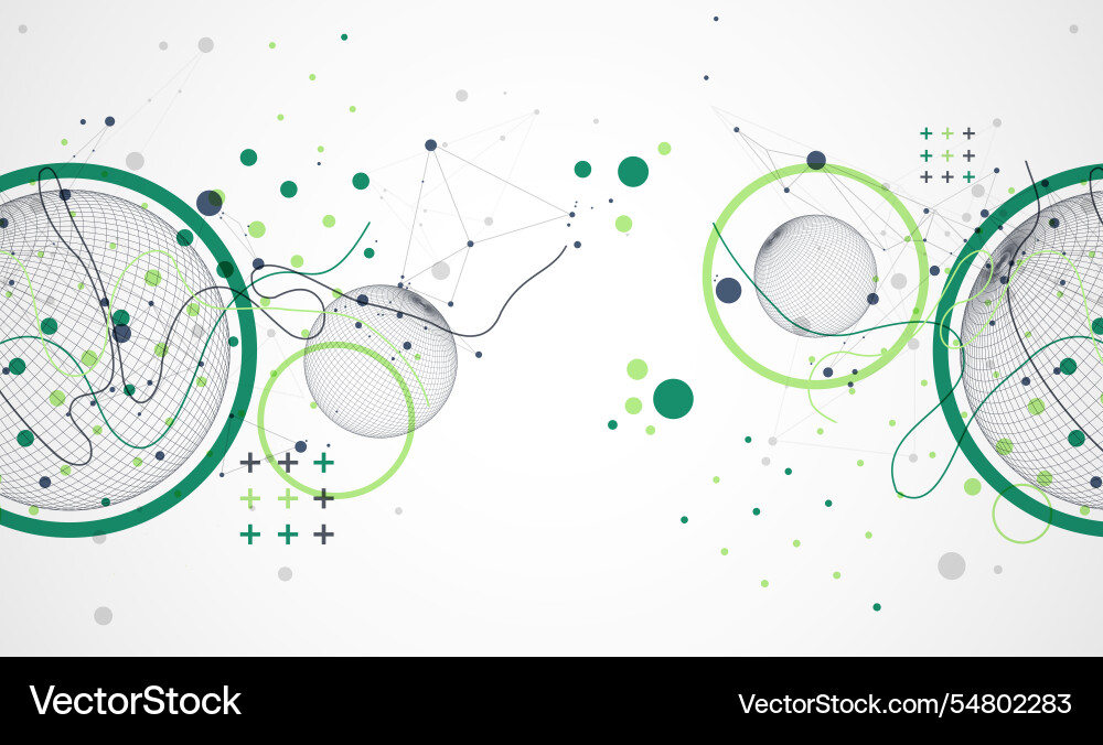 Abstract sphere background with plexus effect 3d Abstract sphere background with plexus effect 3d Vector Image