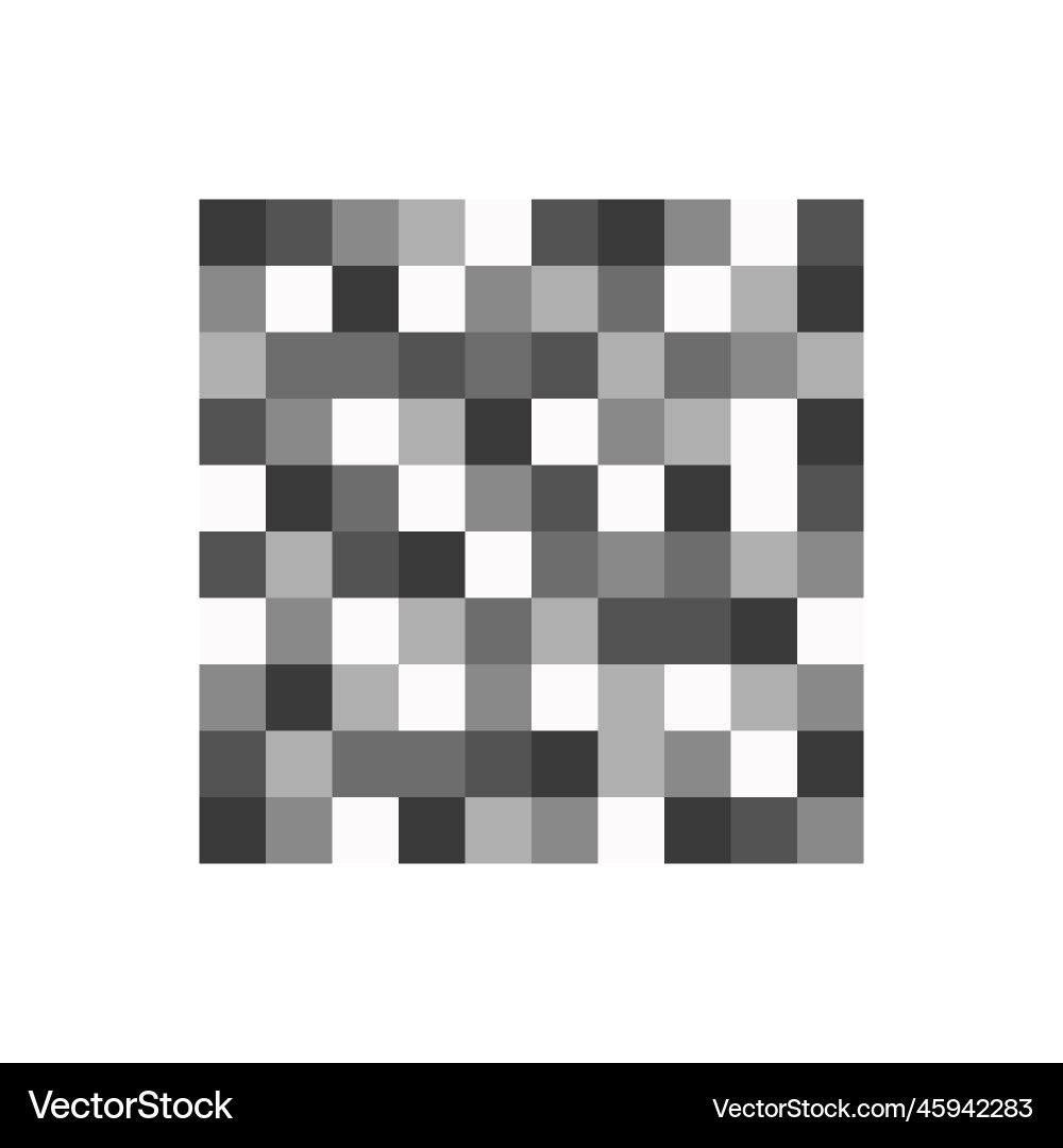 Censor blur effect square pattern grey pixel vector image