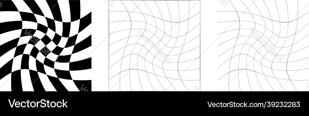 Distorted abstract geometric shape elements Distorted abstract geometric shape elements Vector Image