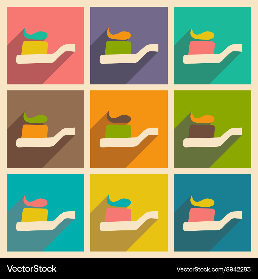 Flat with shadow concept and mobile application vector image