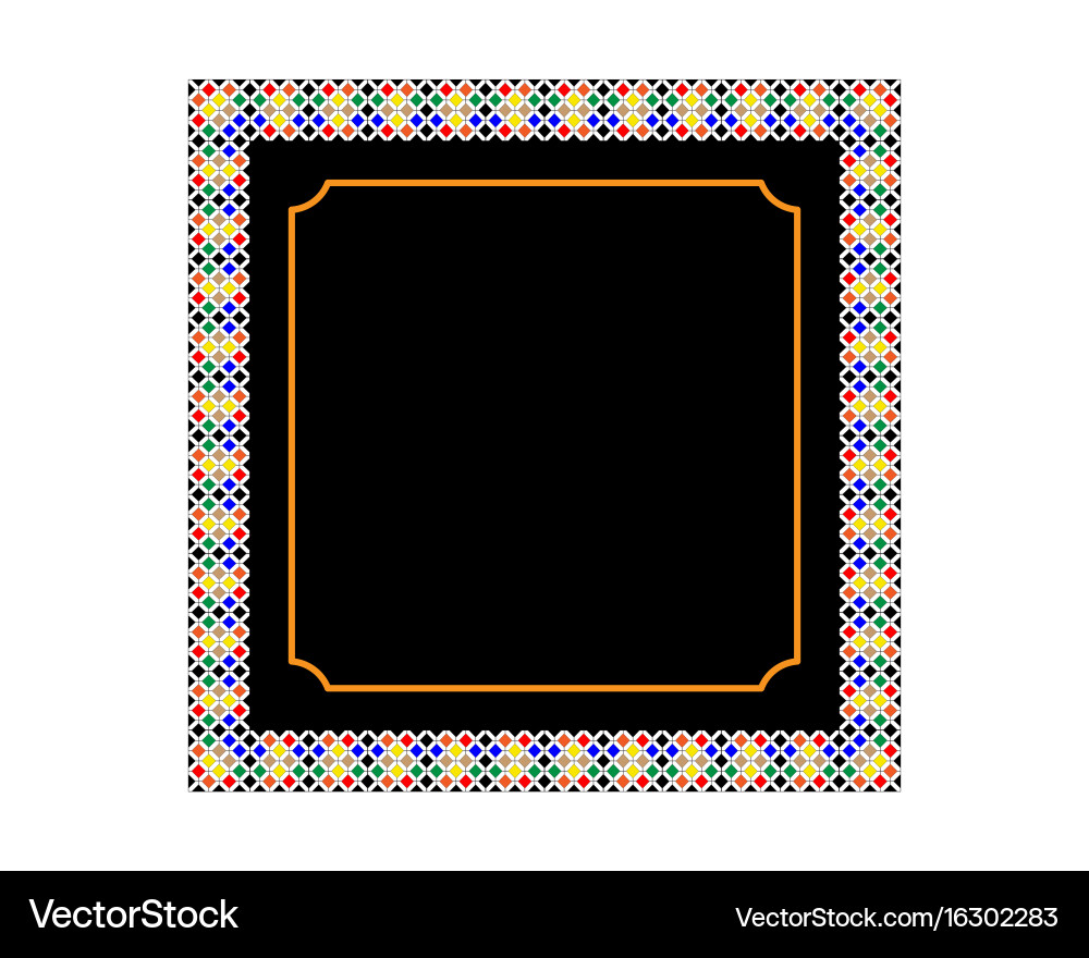 Frame with patterns vector image