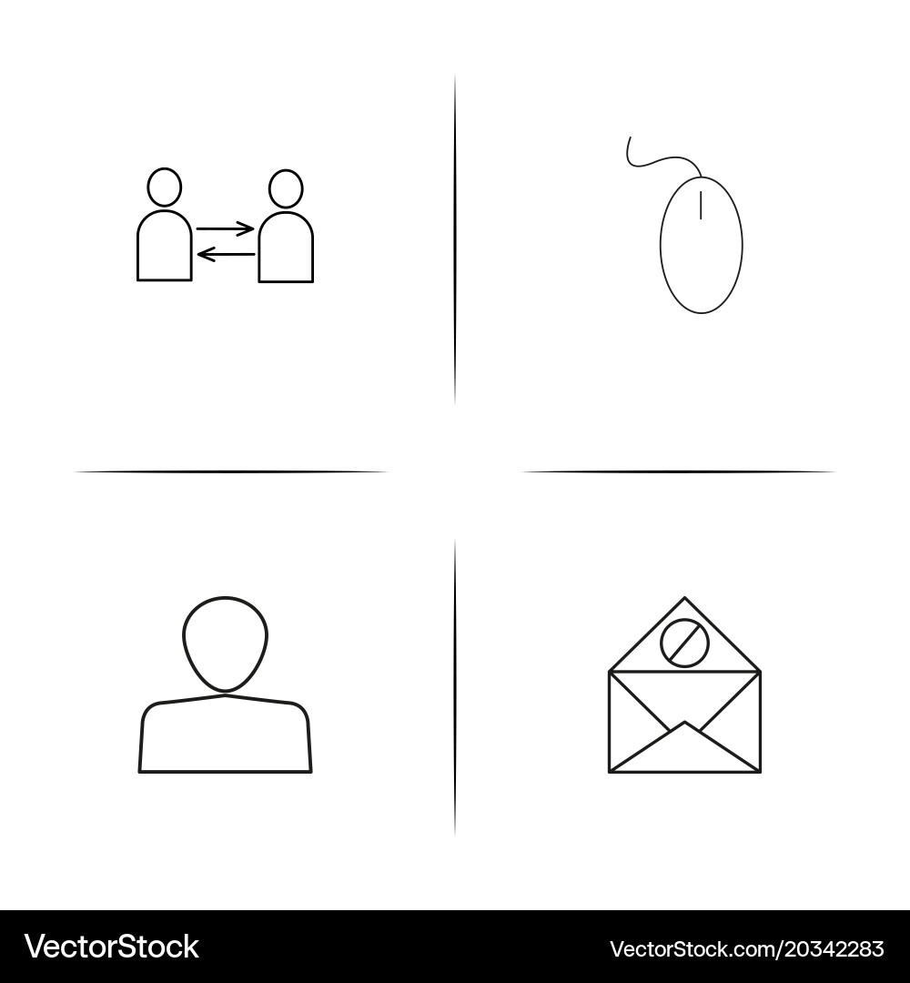 Internet technologies simple linear icon vector image