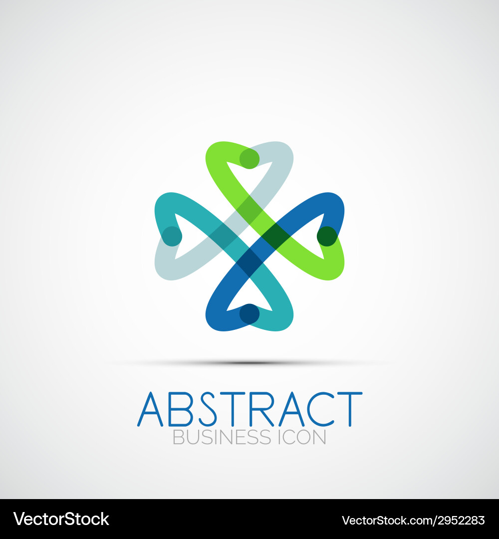 Line design loop logo vector image