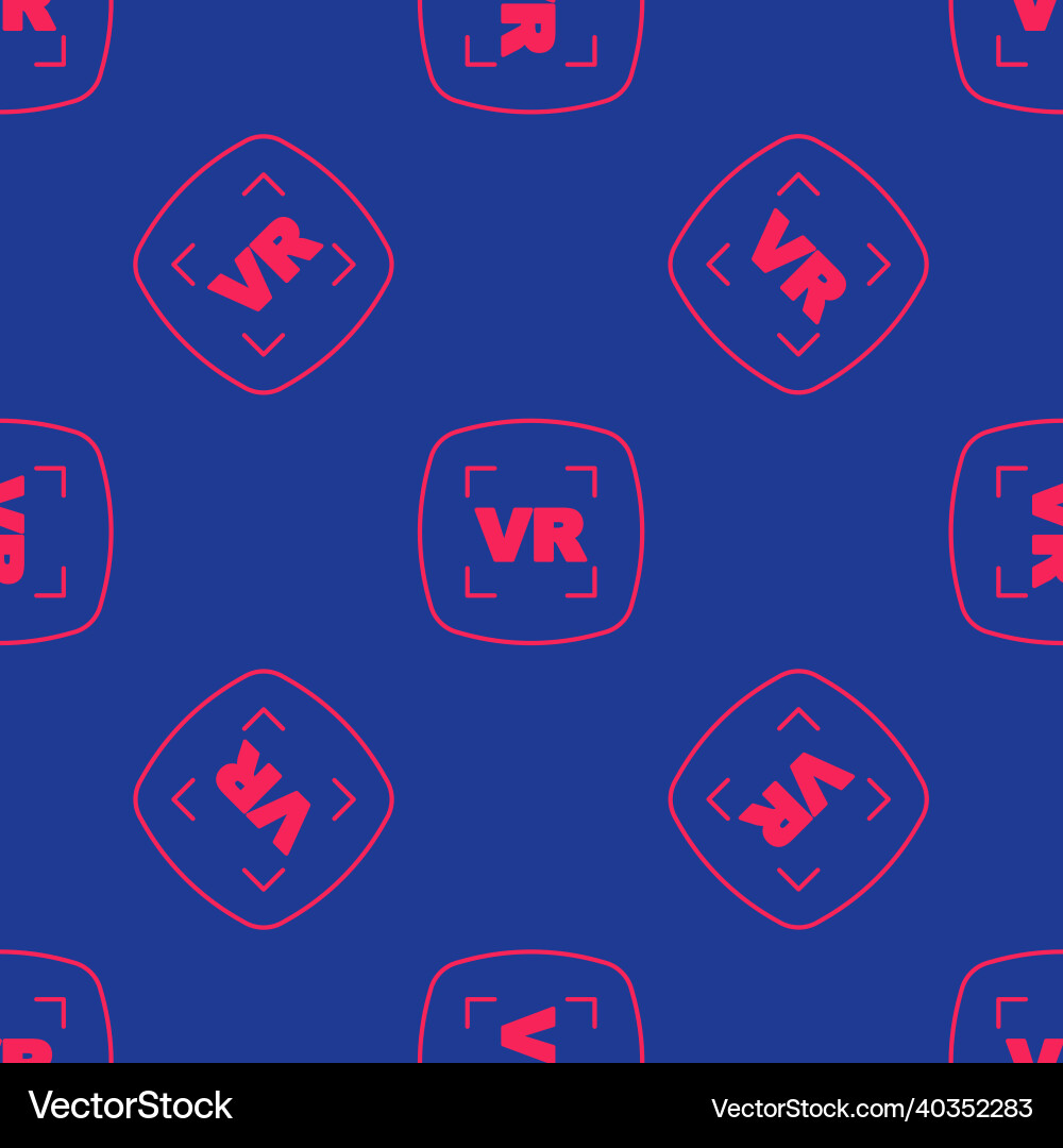 Red virtual reality icon isolated seamless pattern Red virtual reality icon isolated seamless pattern vector image