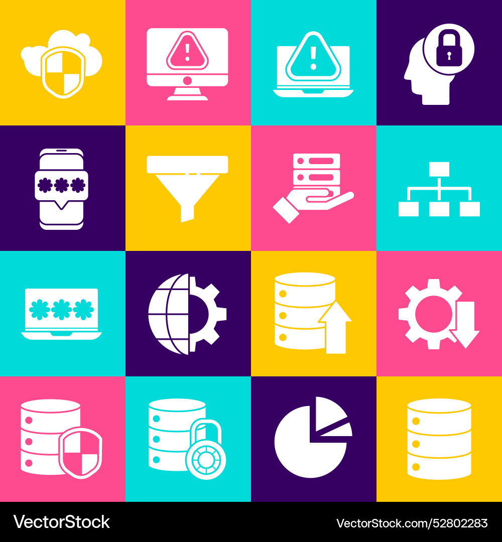 Setzen Sie Serverdaten Webhosting Kostensenkung Setzen Sie Serverdaten Webhosting Kostensenkung vektorbild