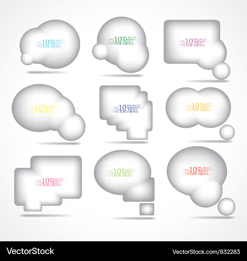 Speech Bubbles Set Vector Image