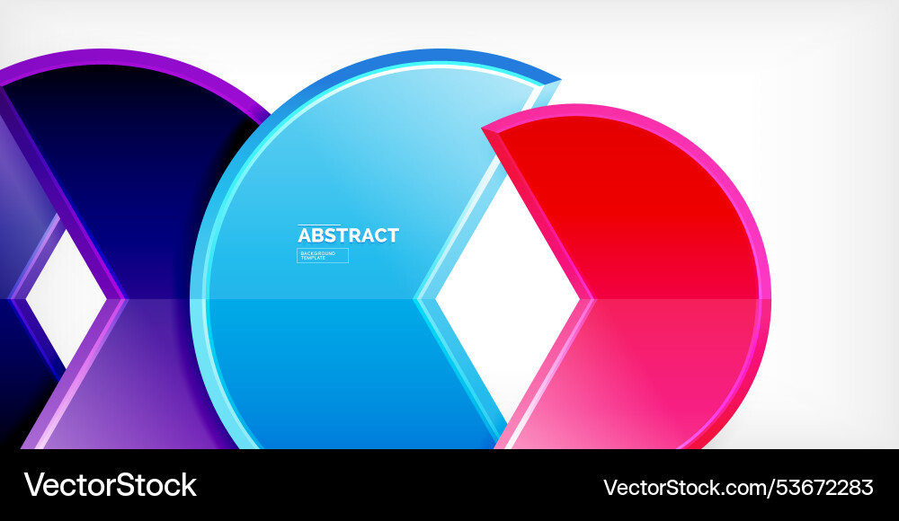 Trendy round shapes with triangular angle design Vector Image