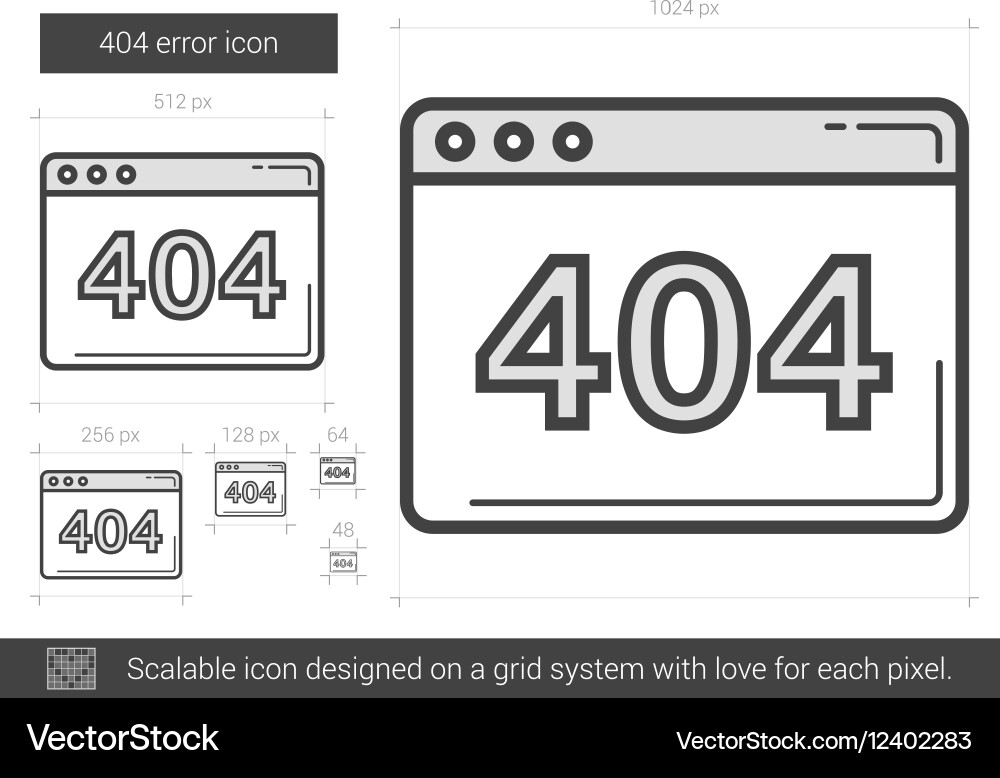 Web error line icon Vector Image