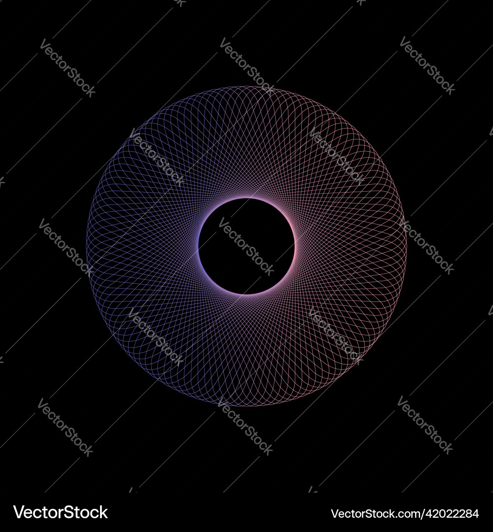 Abstract spirograph element on a black background Abstract spirograph element on a black background Vector Image