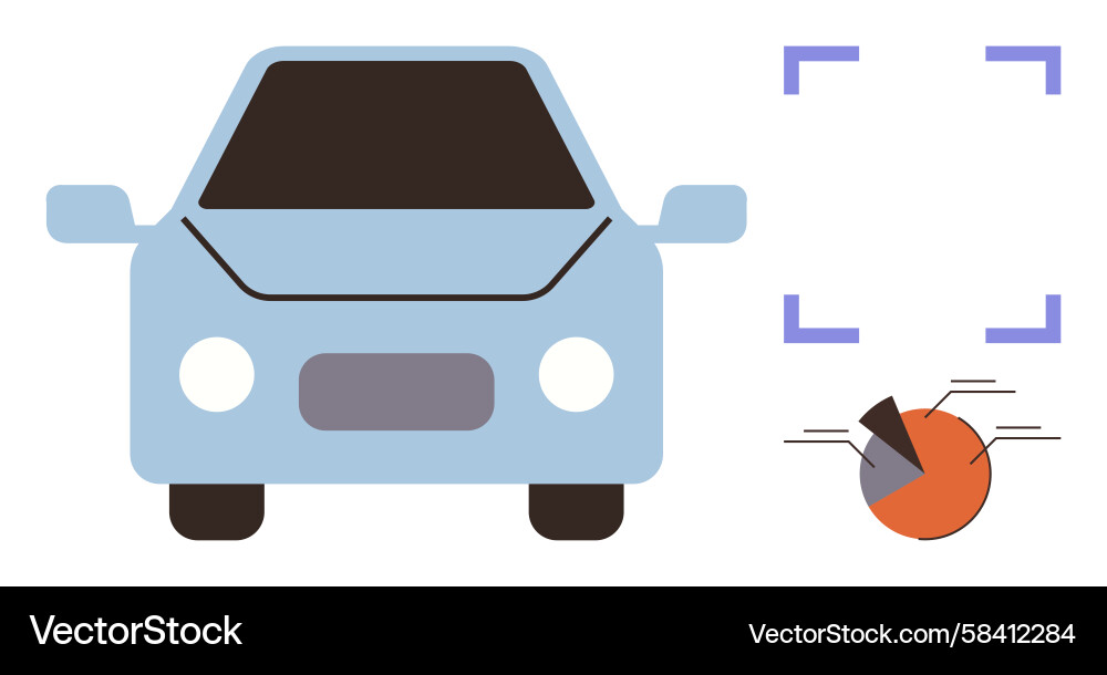 Autonomous Vehicle Data Analysis Vector Image