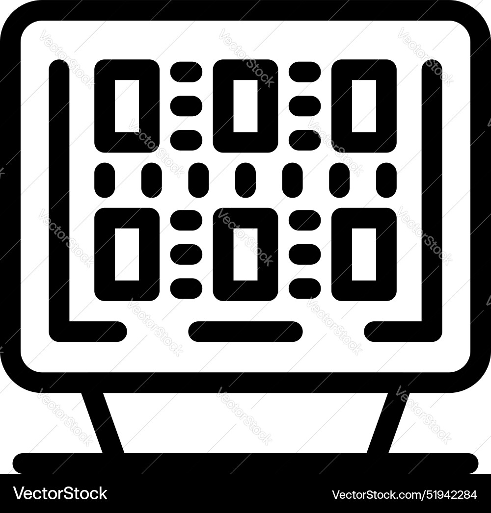 Computer showing a spreadsheet with data vector image