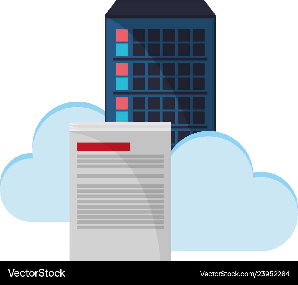 Database server and cloud computing symbol Database server and cloud computing symbol vector image