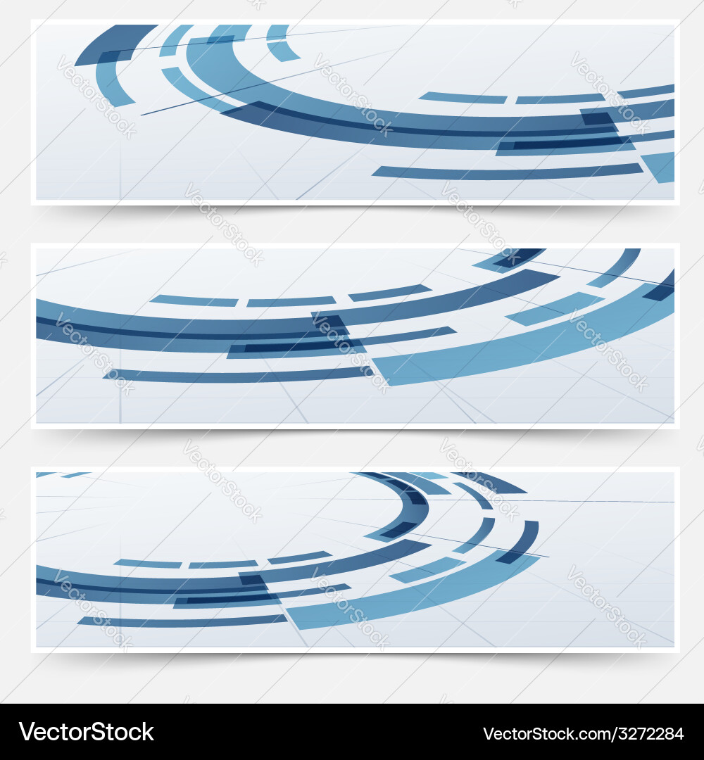 Dynamic Round Speed Headers vector image