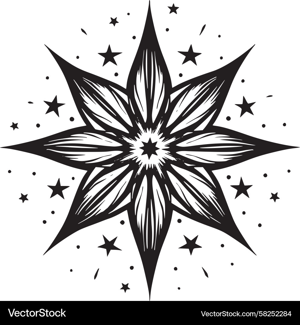 Dynamic Starburst Pattern Vector Image
