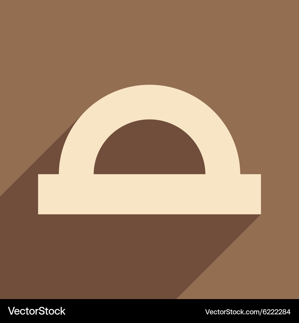 Flat with shadow icon and mobile application vector image