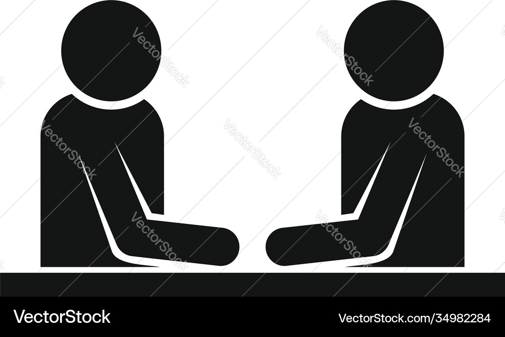 Headhunter interview icon simple style Headhunter interview icon simple style vector image