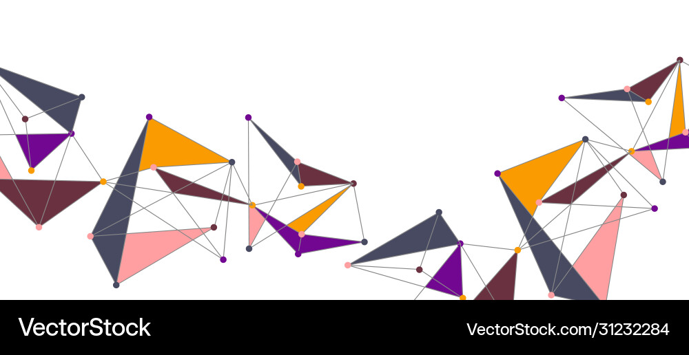 Line points connections triangular technology Line points connections triangular technology vector image
