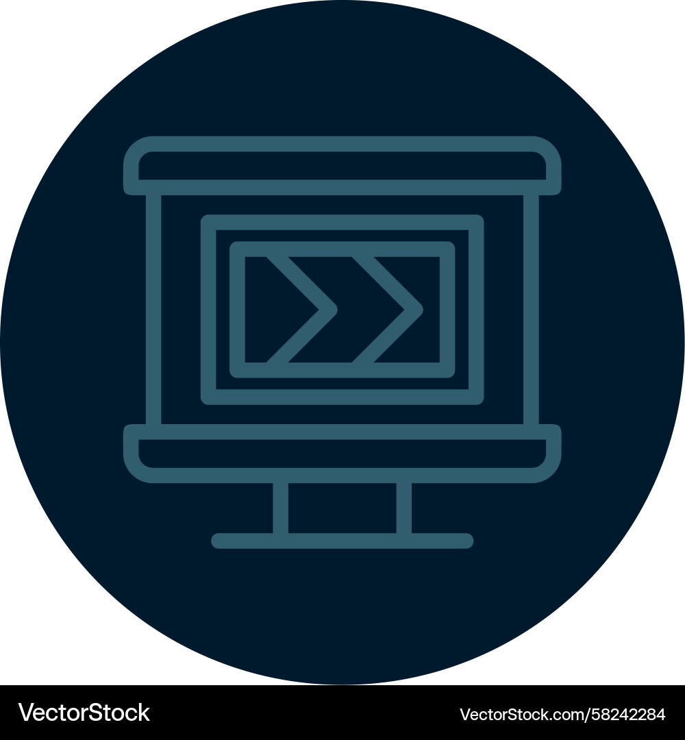 Multi-Color Slide Transition Line Icon Vector Image