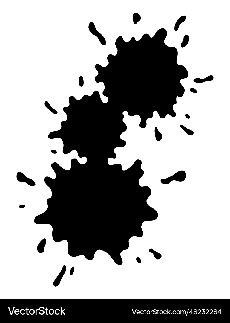 Paint blot icon splash for design use colorful Paint blot icon splash for design use colorful vector image