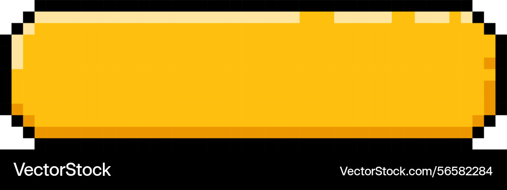 Pixelated rectangular empty frame or button Vector Image