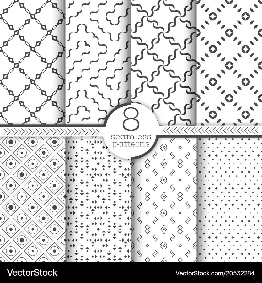 Set of seamless patterns vector image