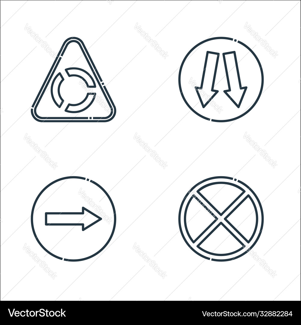Signaling line icons linear set quality Signaling line icons linear set quality vector image