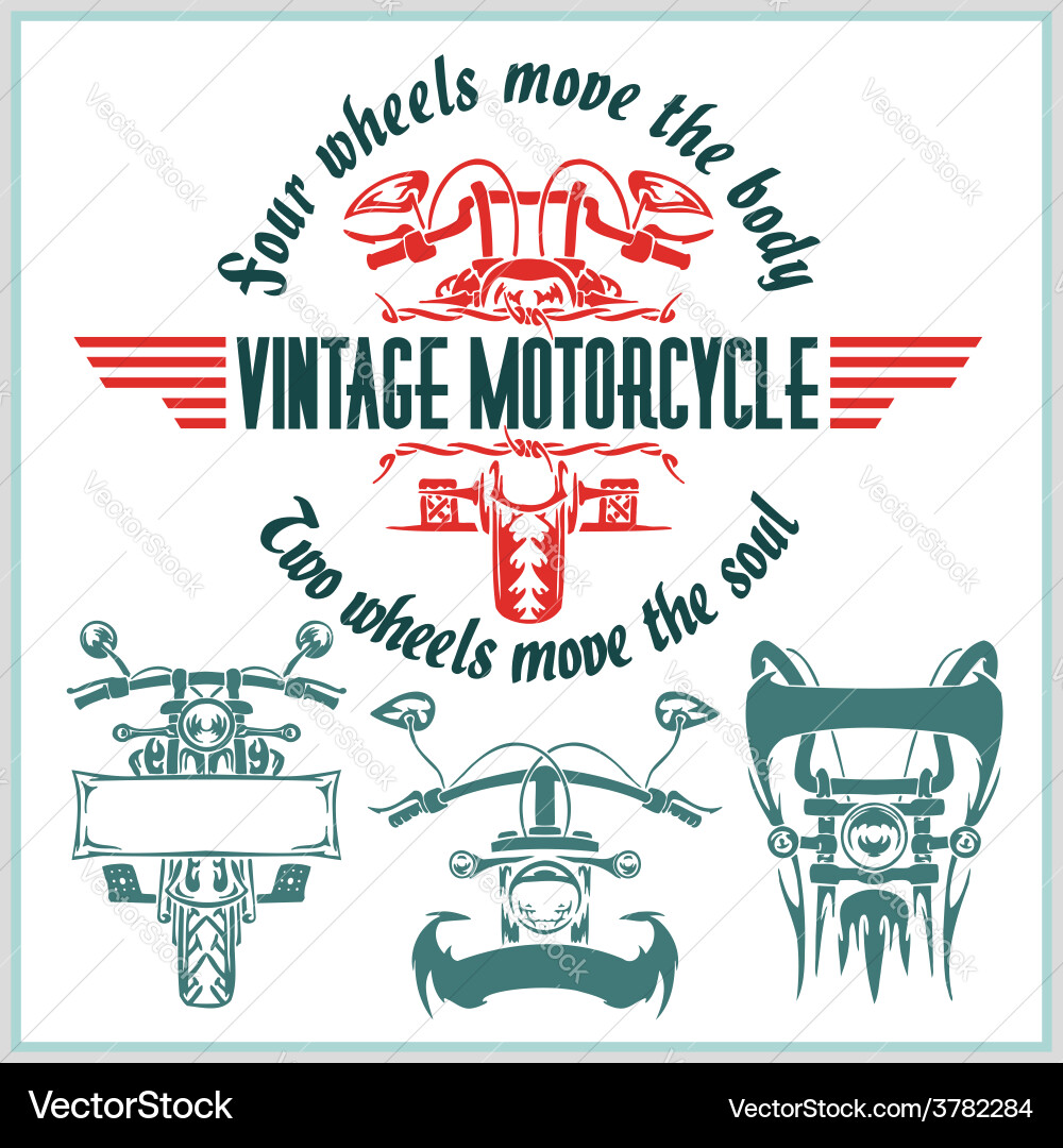 Vintage Motorcycle Badges & Labels Vector Image