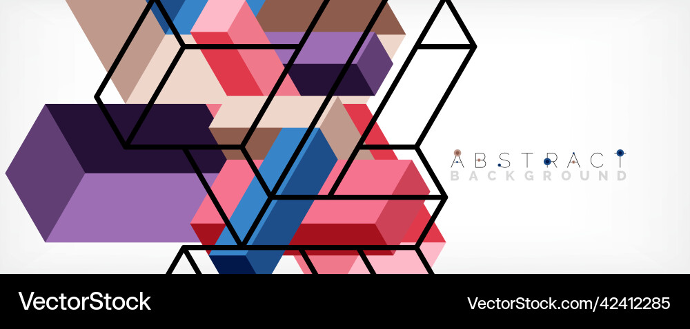 Abstract background 3d cubes cubic elements Abstract background 3d cubes cubic elements vector image