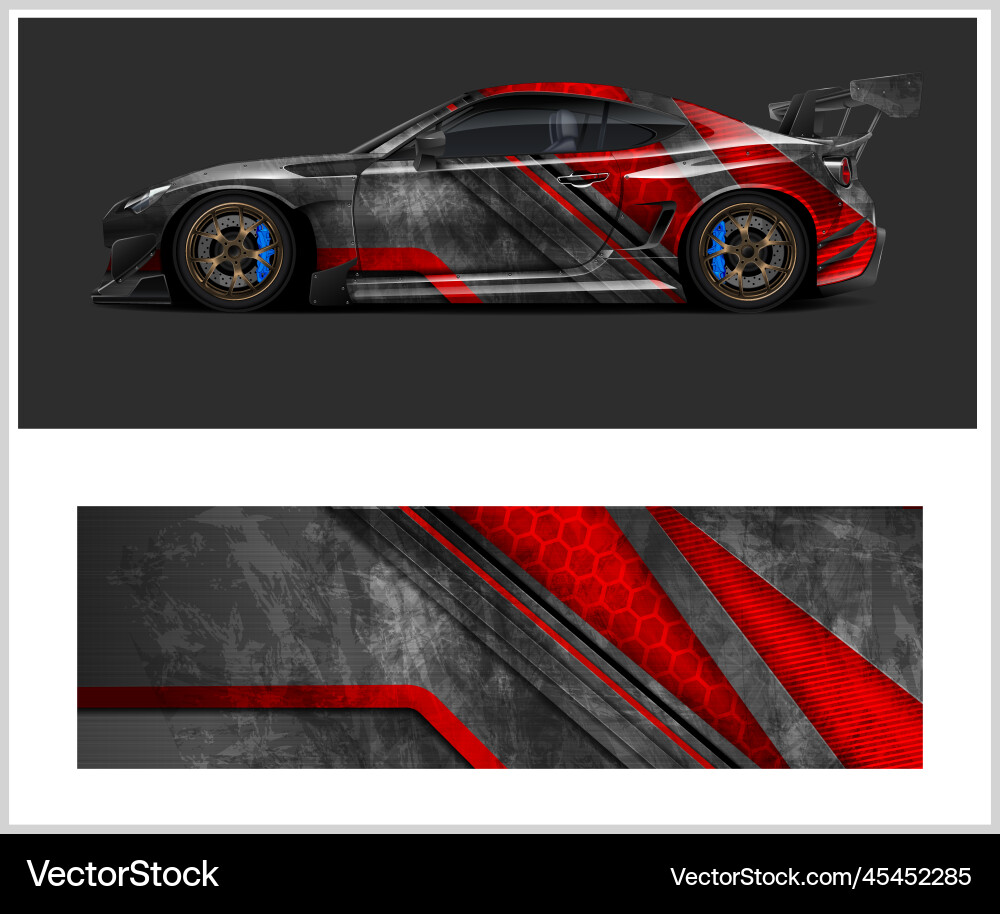Abstract Car Wrap Pattern vector image