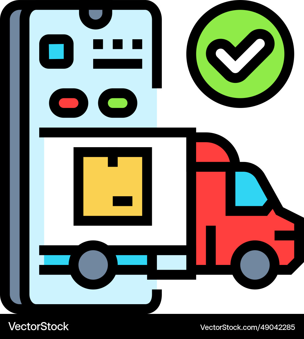 Carrier selection logistic manager color icon Vector Image