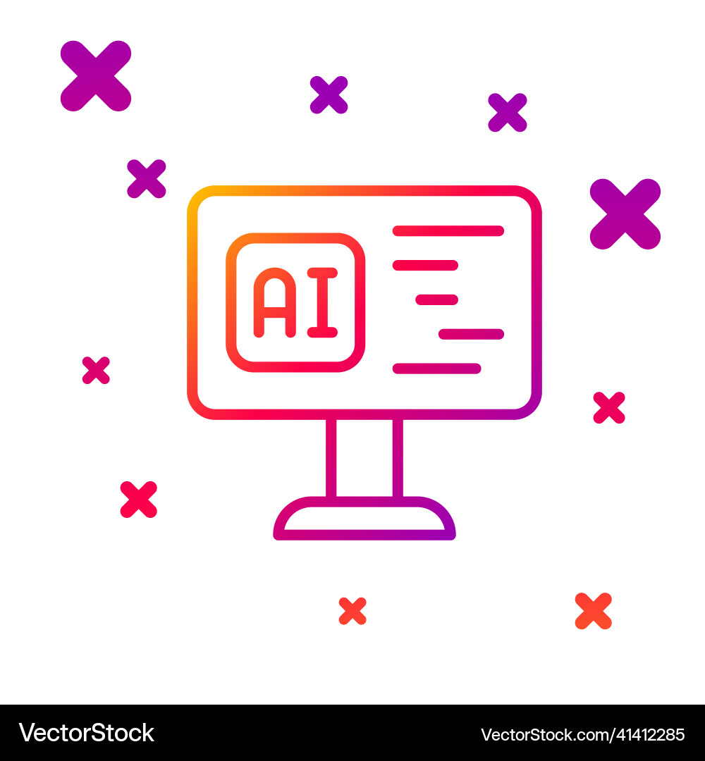 Color line software web developer programming vector image