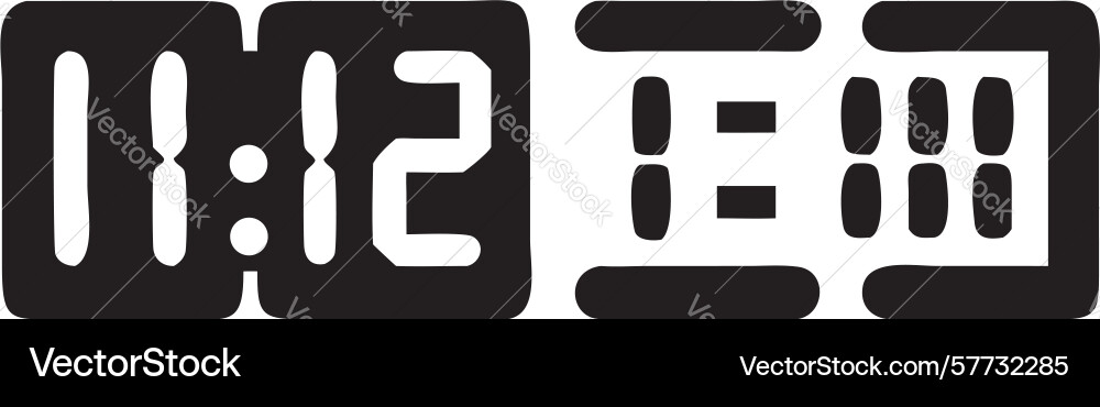 Digital clock display - time readout icon design vector image