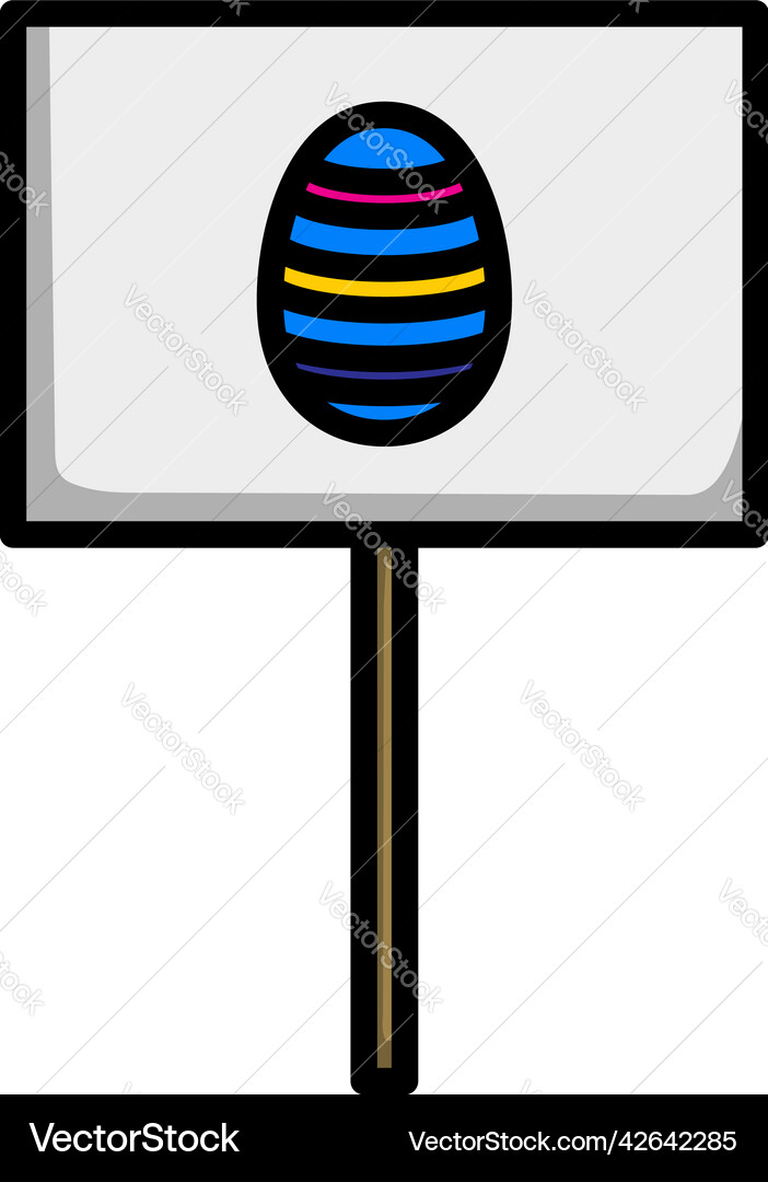 Easter pointer with egg icon Easter pointer with egg icon vector image