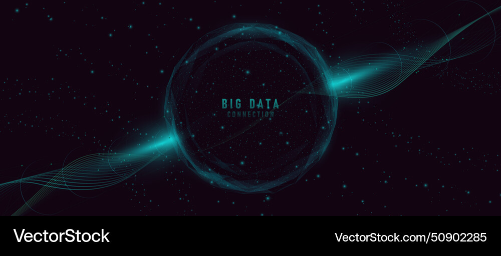 Global network connection and data big Global network connection and data big vector image