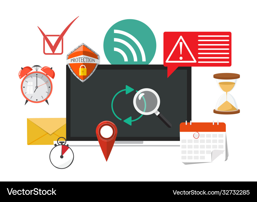 Information and development website statistic Information and development website statistic vector image