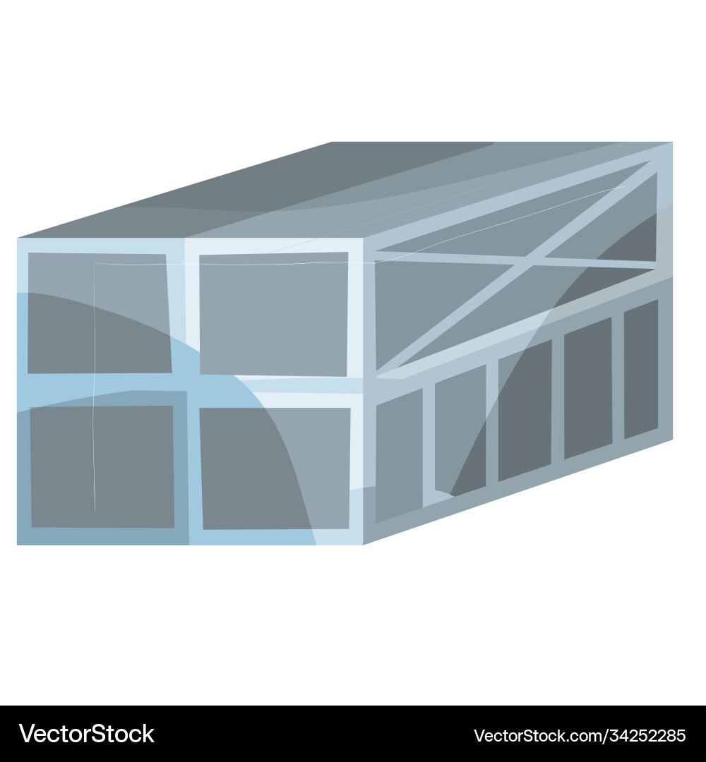 Mail container in gray cartoon isolated object Mail container in gray cartoon isolated object vector image
