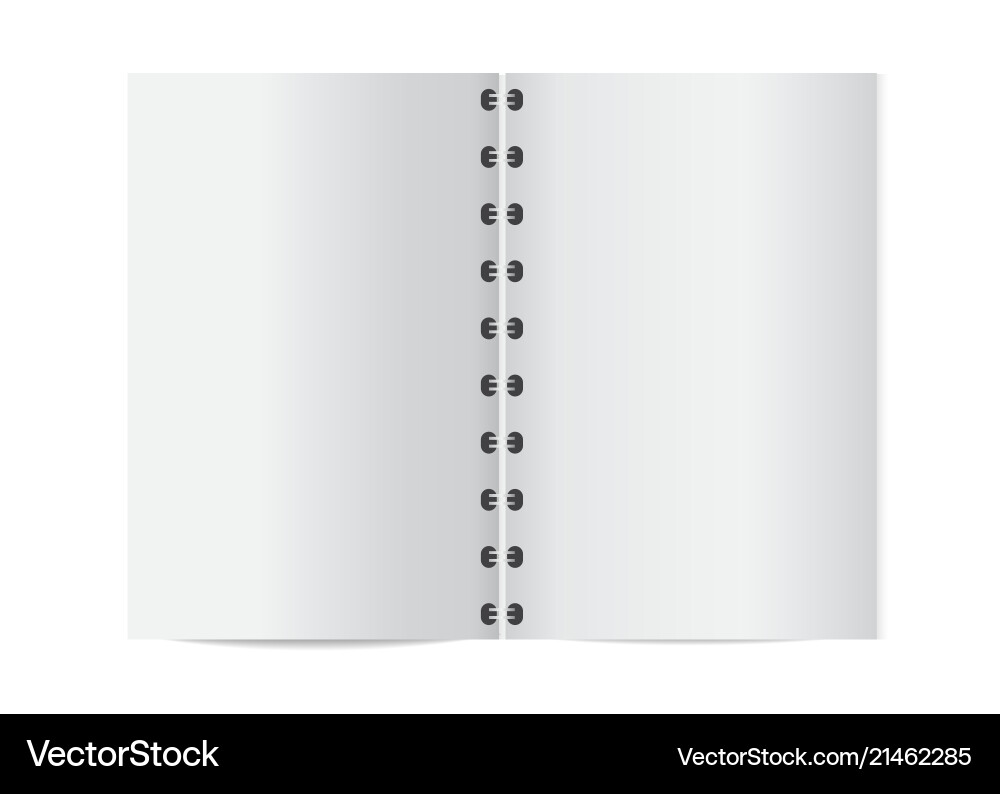 Mock up realistic opened notebook Mock up realistic opened notebook vector image
