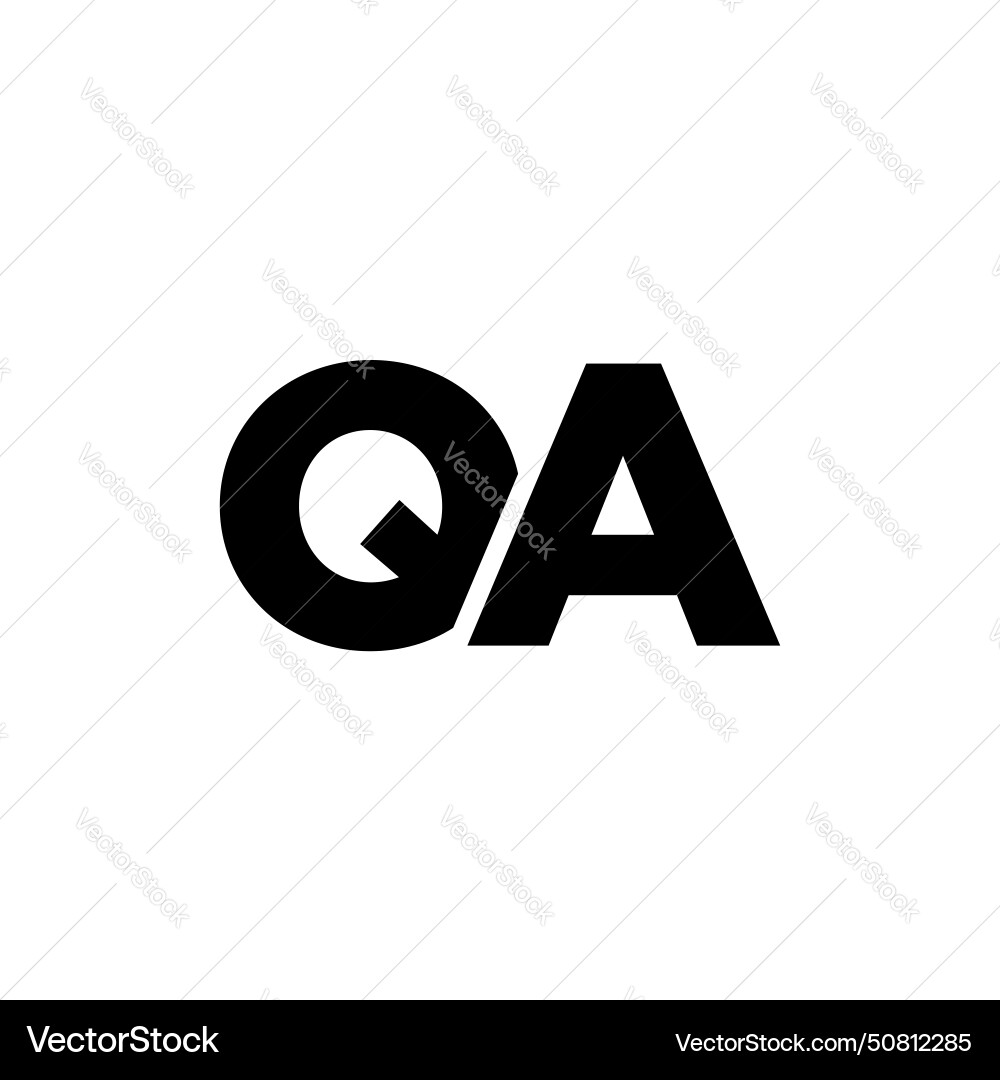 QA Monogram Logo Template - Minimal Initial vector image