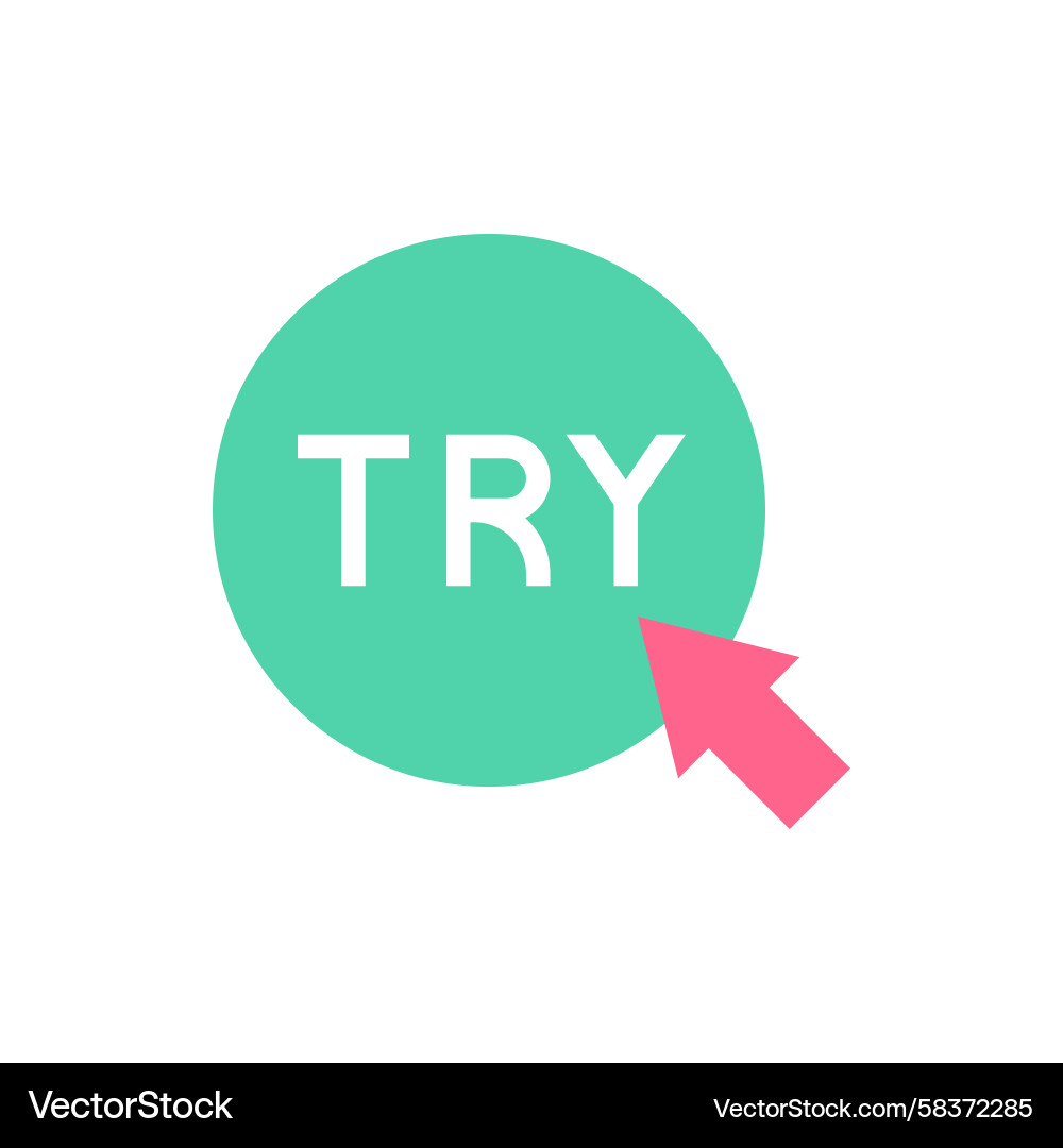 Red Cursor Call-to-Action Badge Vektorbild