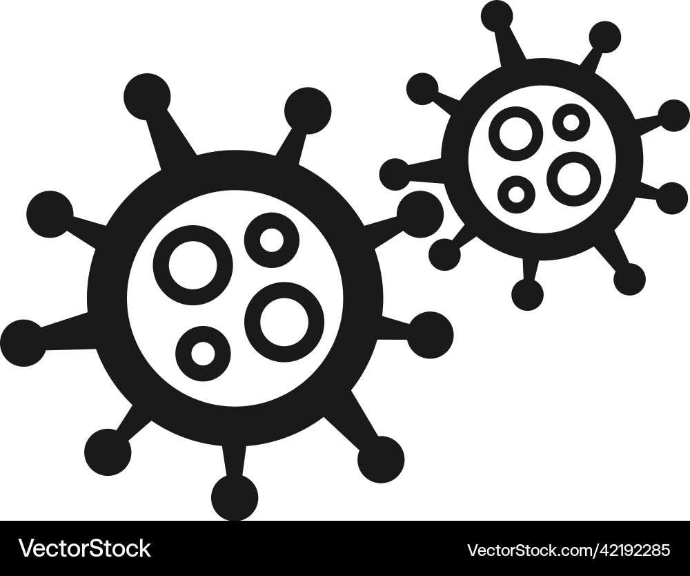 Virus-Icon schwarze Krankheit Symbol Epidemiologie Zeichen Virus-Icon schwarze Krankheit Symbol Epidemiologie Zeichen vektorbild