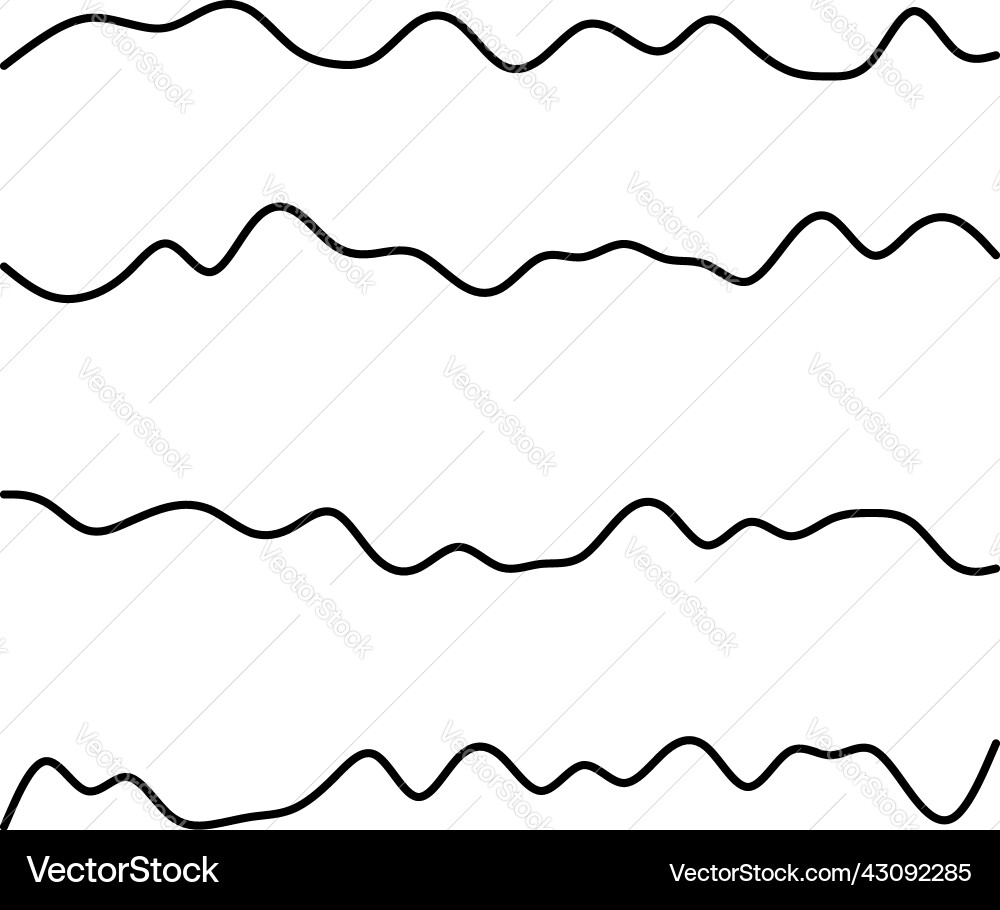 Wavy waving line element Wavy waving line element vector image