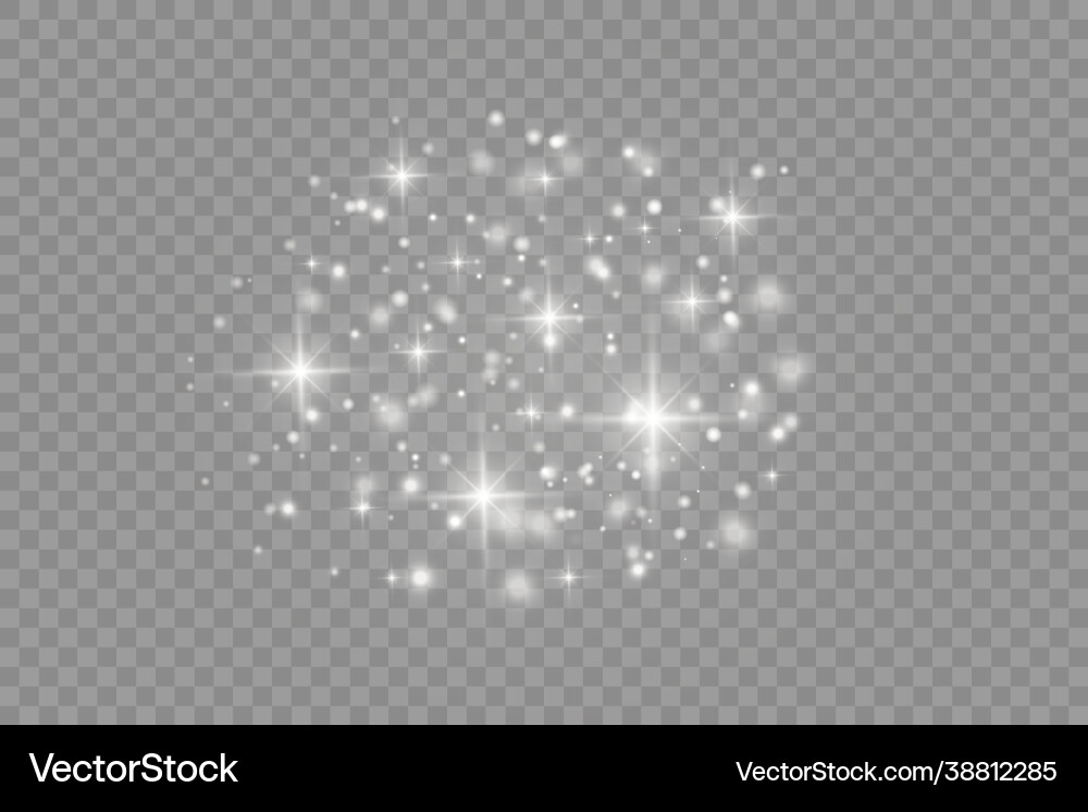 White sparks light sparkling magic dust particles White sparks light sparkling magic dust particles vector image