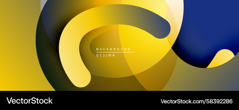 Abstract layers create dynamic composition Vector Image