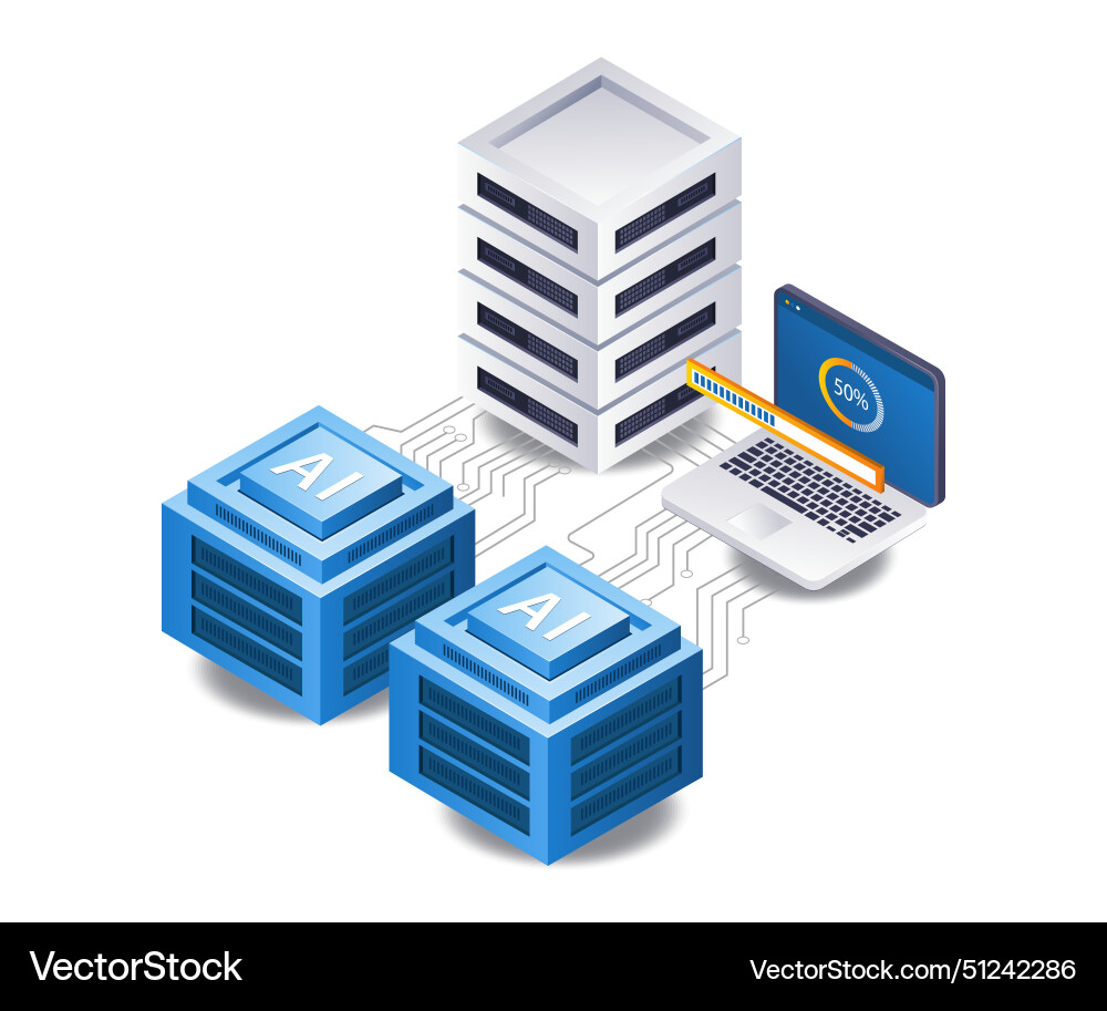 Abstrakte Blockchain-Technologie ai Server Abstrakte Blockchain-Technologie ai Server vektorbild