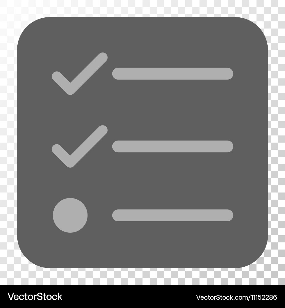 Checklist rounded square button vector image