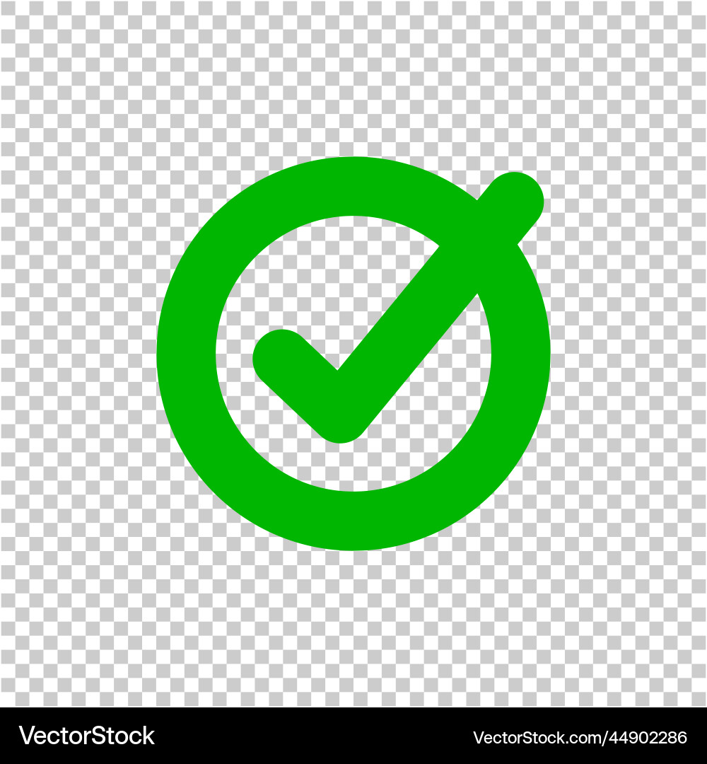 Checkmark icon isolated on transparent background Checkmark icon isolated on transparent background vector image