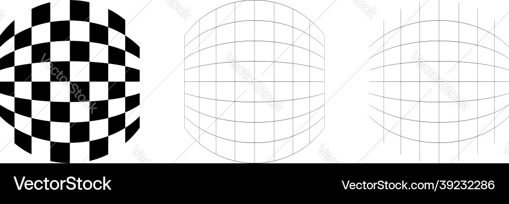 Distorted abstract geometric shape elements Vector Image