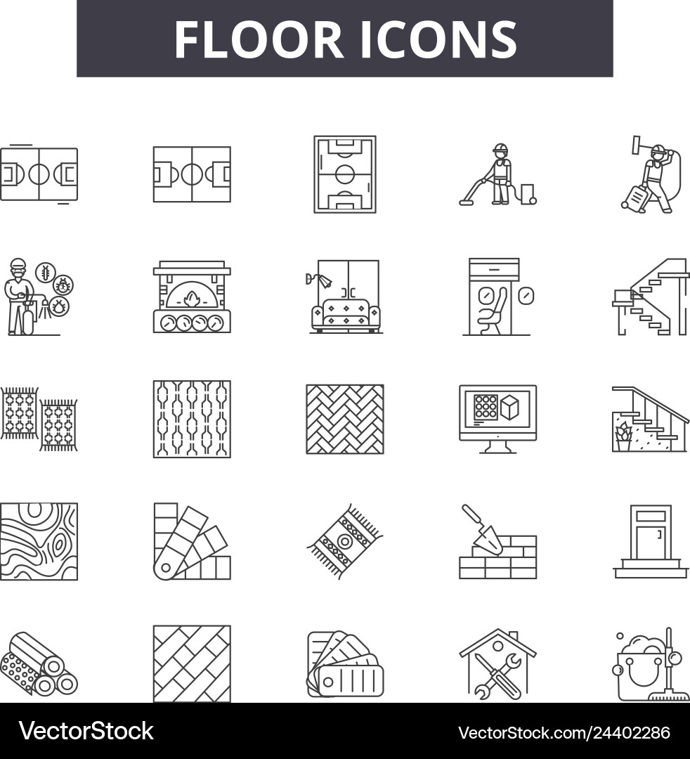 Floor icons line for web and mobile design Floor icons line for web and mobile design vector image