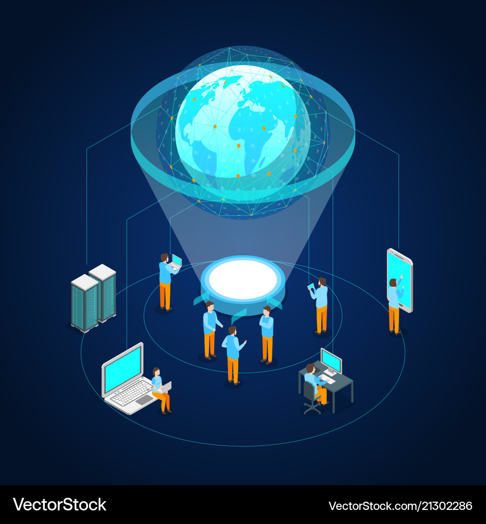 Global communication internet network concept 3d Global communication internet network concept 3d vector image
